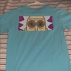 primitive x rick and morty hallucinogenic tee